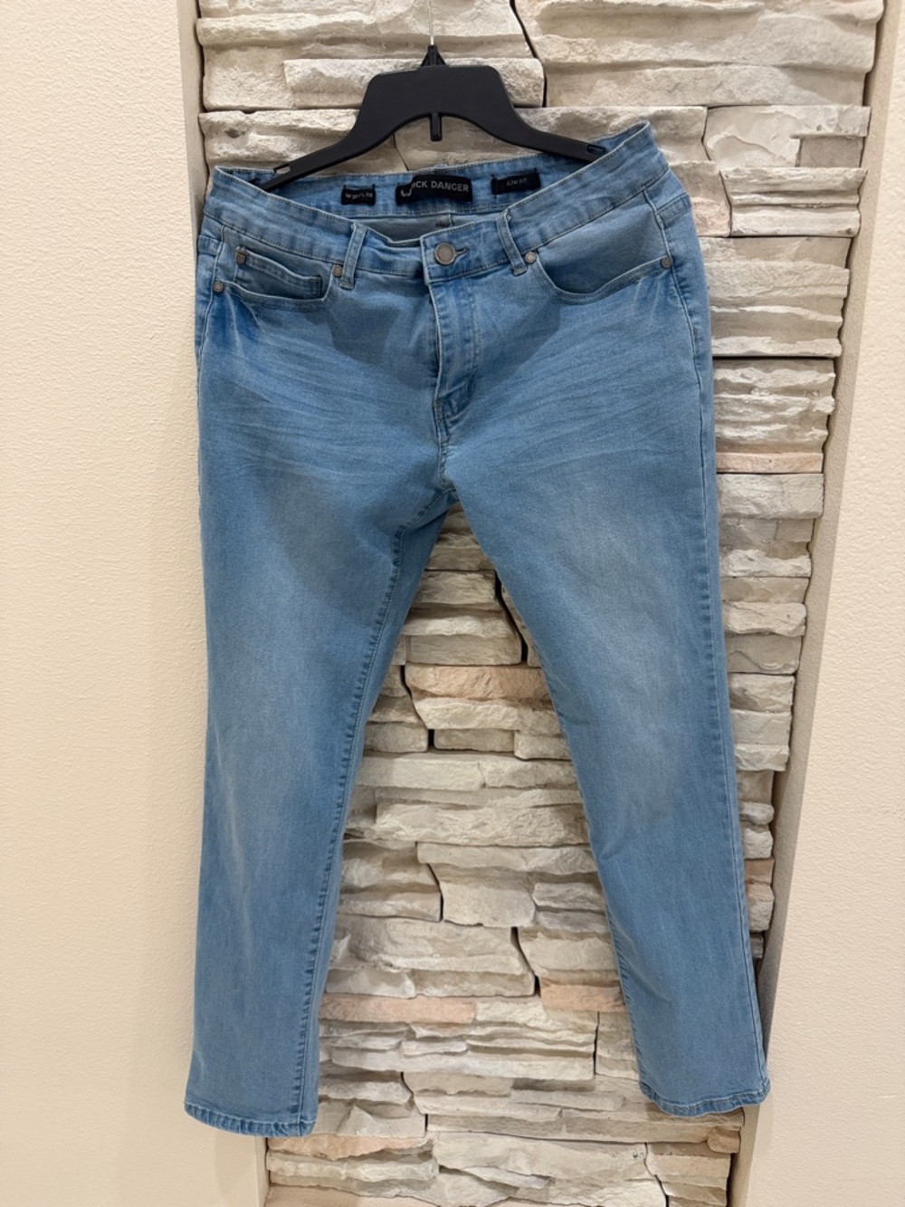 Light Blue Slim Straight Men's Jeans by Dock Dancer